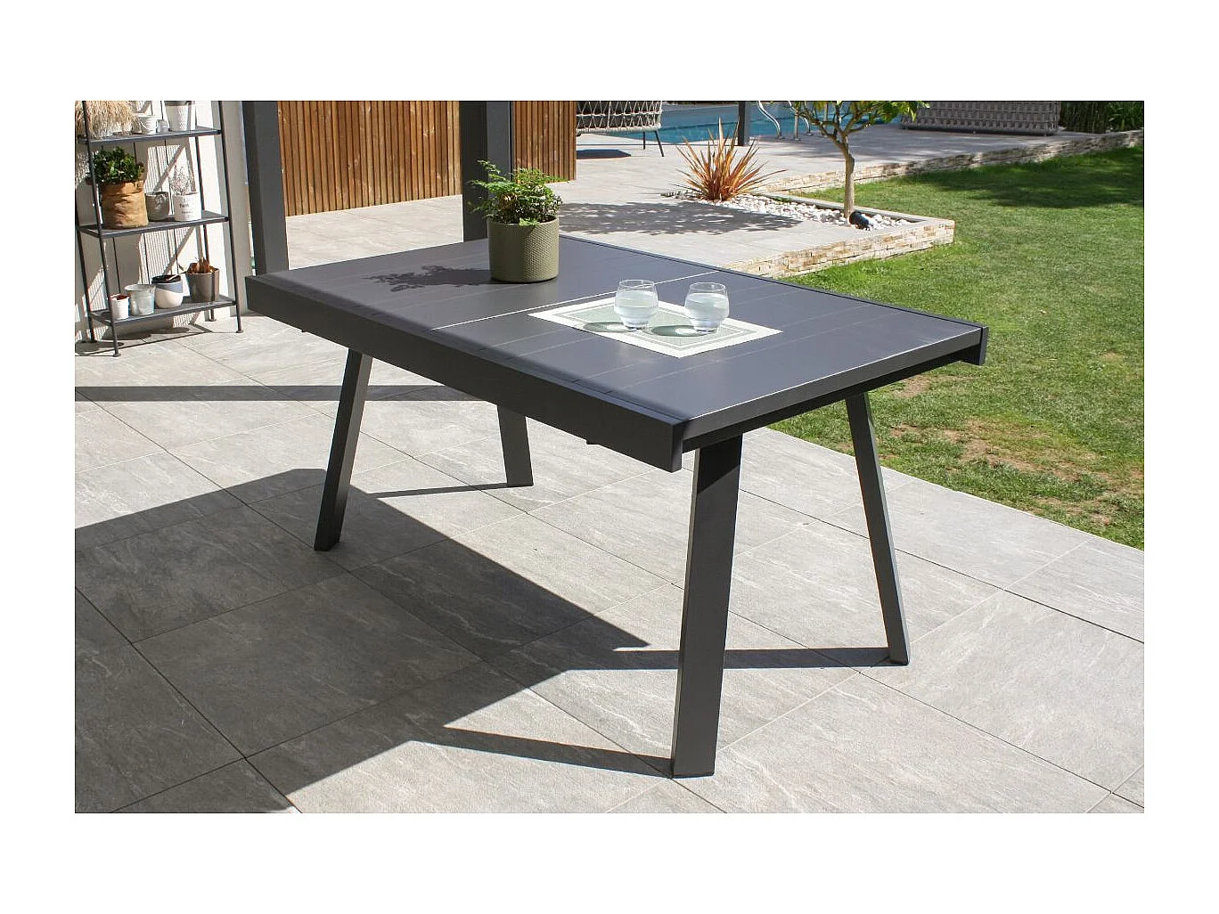 Tuintafel 8 personen in aluminium - STOCKHOLM