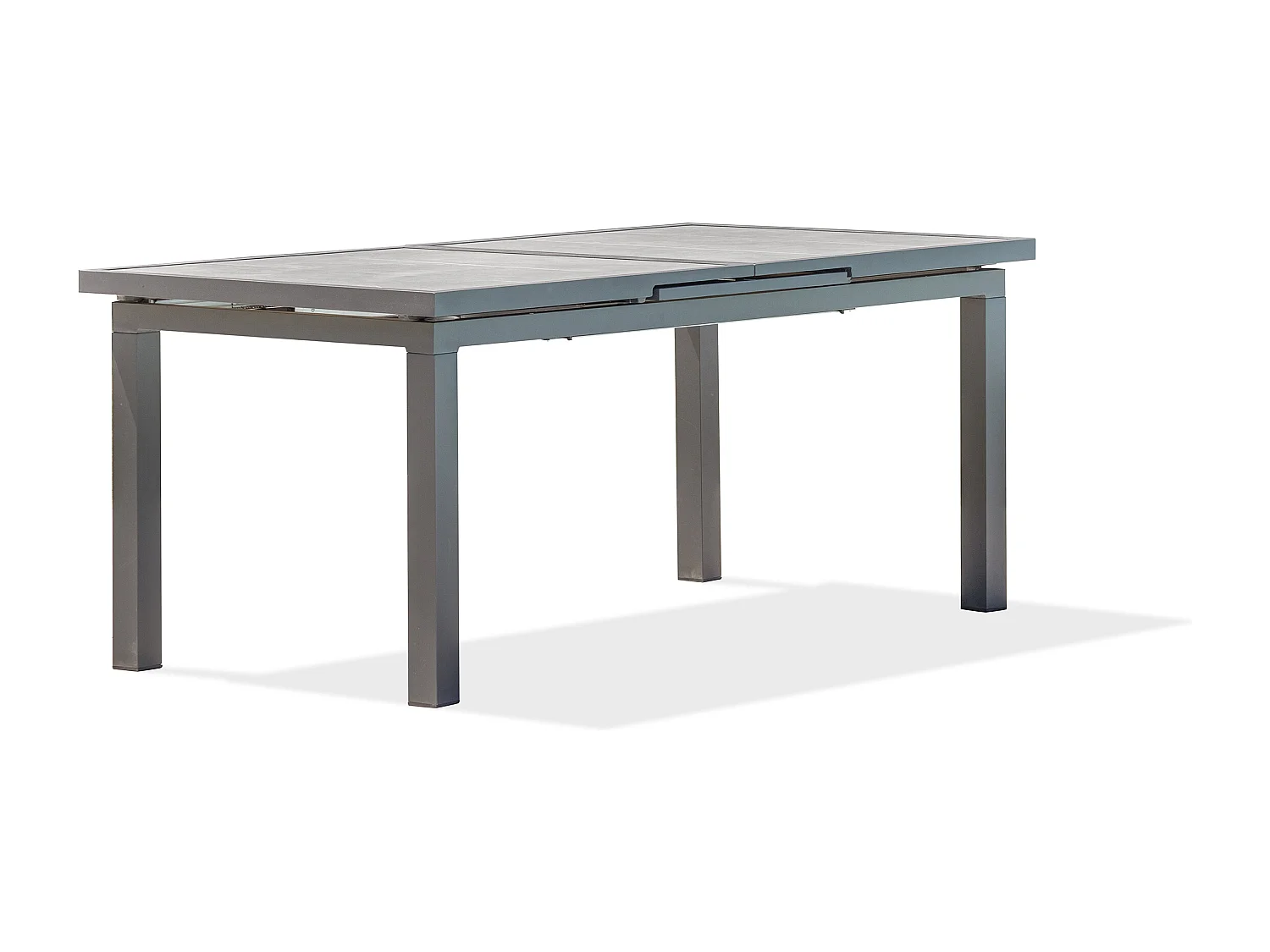 Table de jardin en aluminium avec plateau céramique
