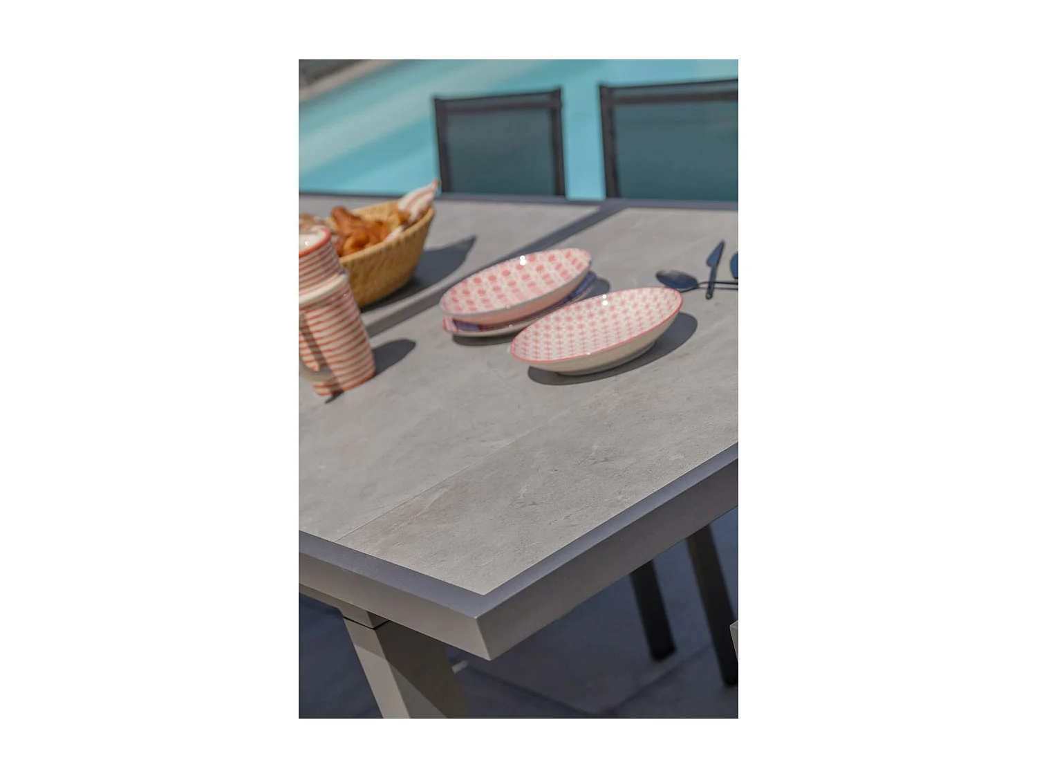 Tuintafel in aluminium met keramisch blad - VENISE