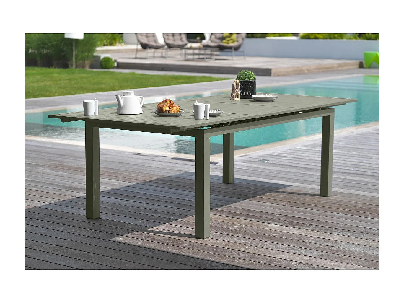 Table de jardin 10 places en aluminium - MIAMI