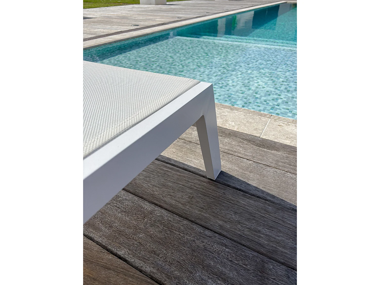 Lettino in alluminio e plastificata