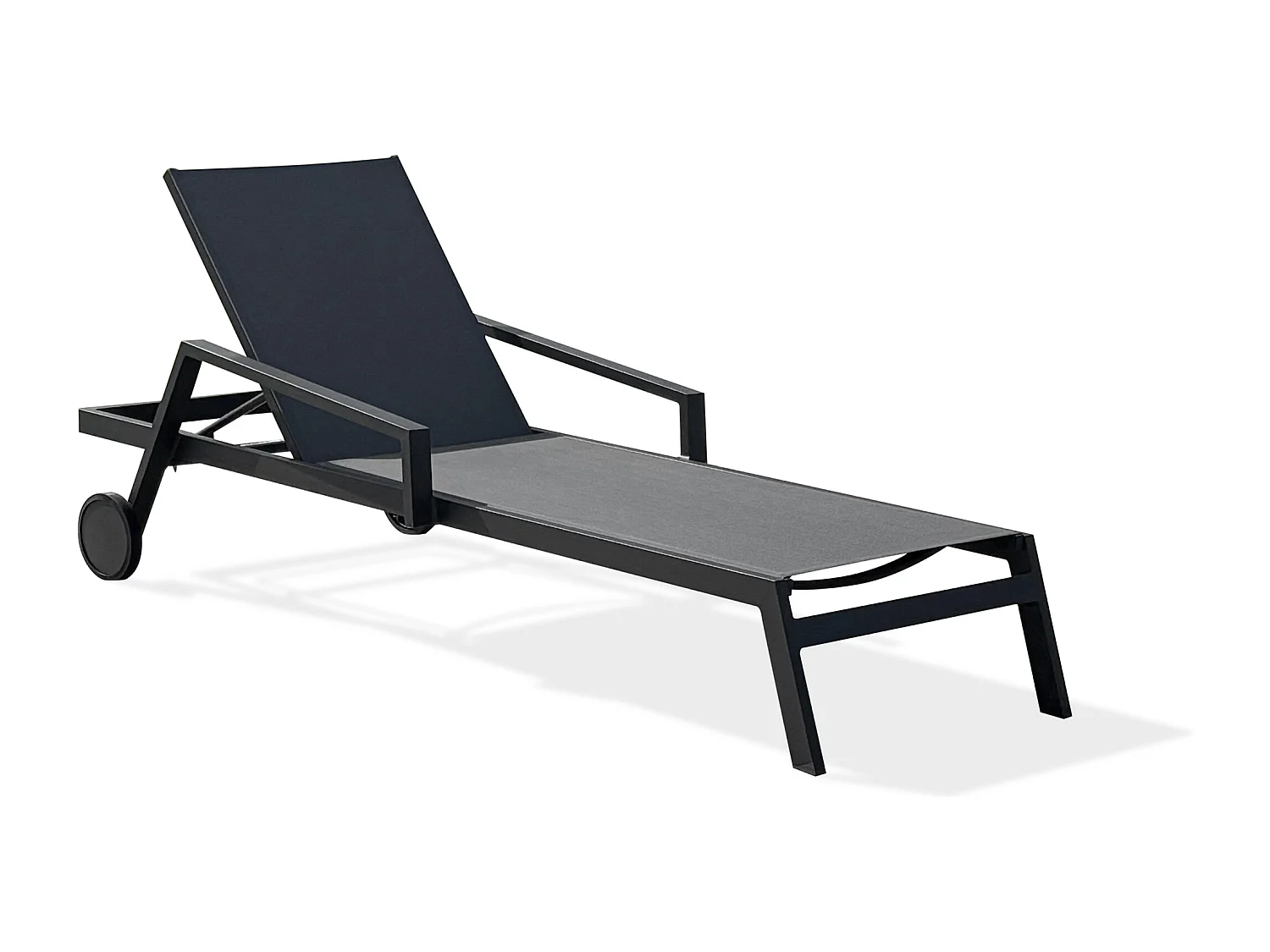 Bain de soleil en aluminium et toile plastifiée