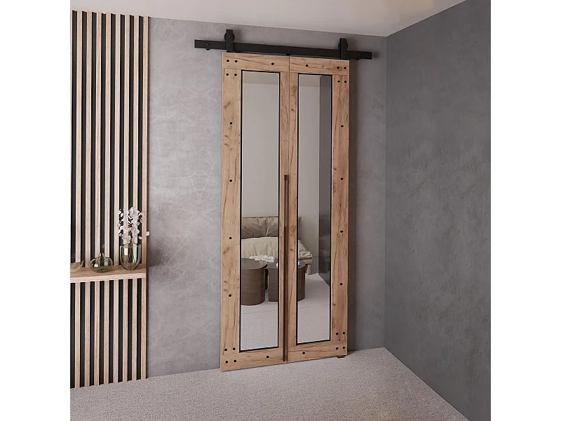 Schuifdeur QUDIO M8 eiken craft goud 70