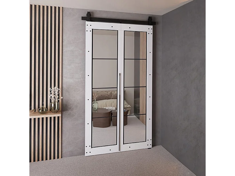 Portes coulissantes QUDIO M6 blanc 90