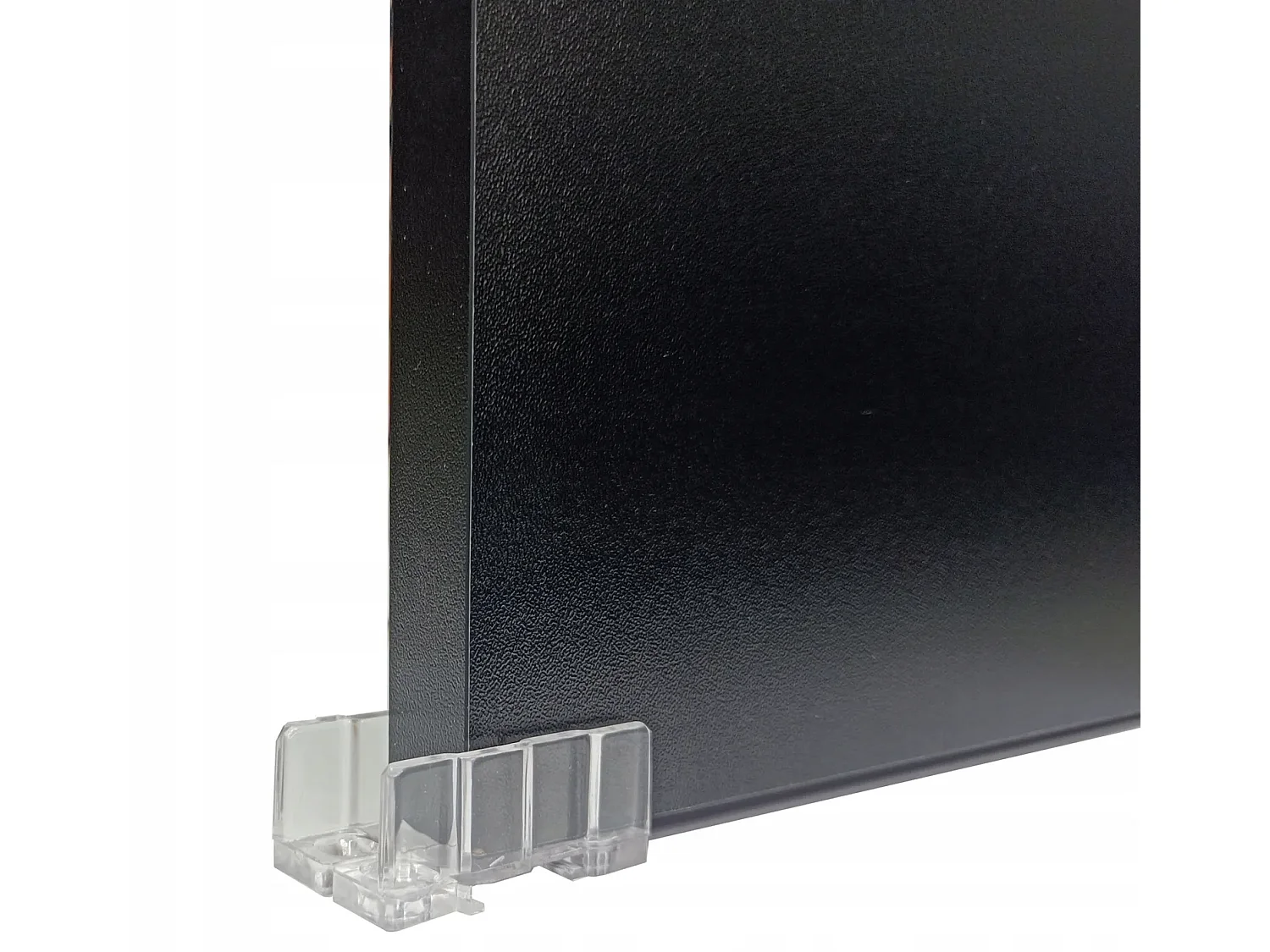Porte coulissante ADIO 3 avec cache-rail noir et Old Style 60