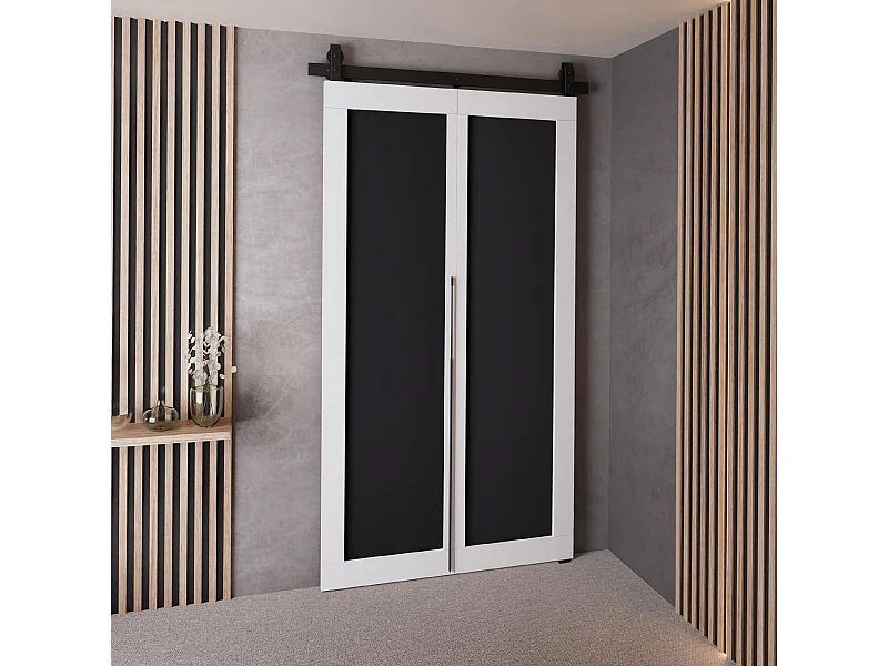 Schuifdeur QUDIO M1 wit + zwart 90