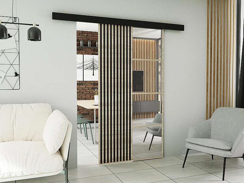 Schuifdeur met afdeklijst  MOLI 100 Eiken sonoma