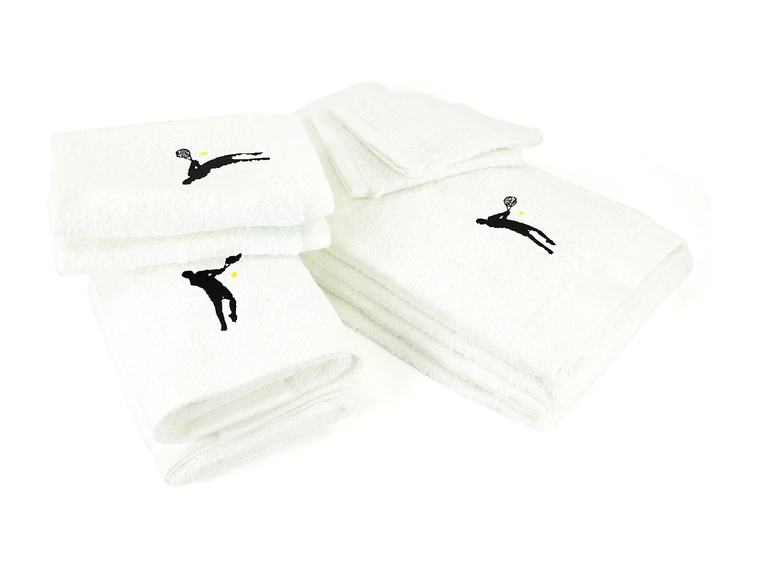 Parure de bain 8 pièces coton 550 g/m2 PURE TENNIS Blanc