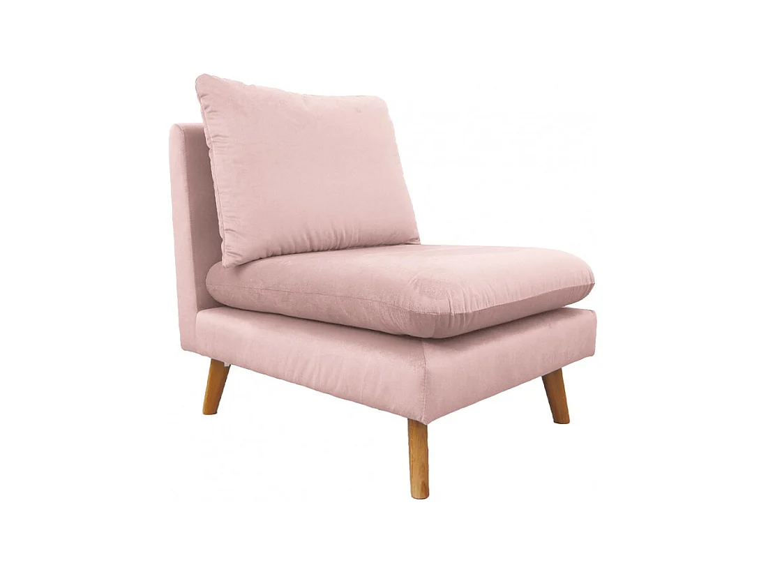 Chauffeuse pour canapé modulable en velours rose - LASSIE