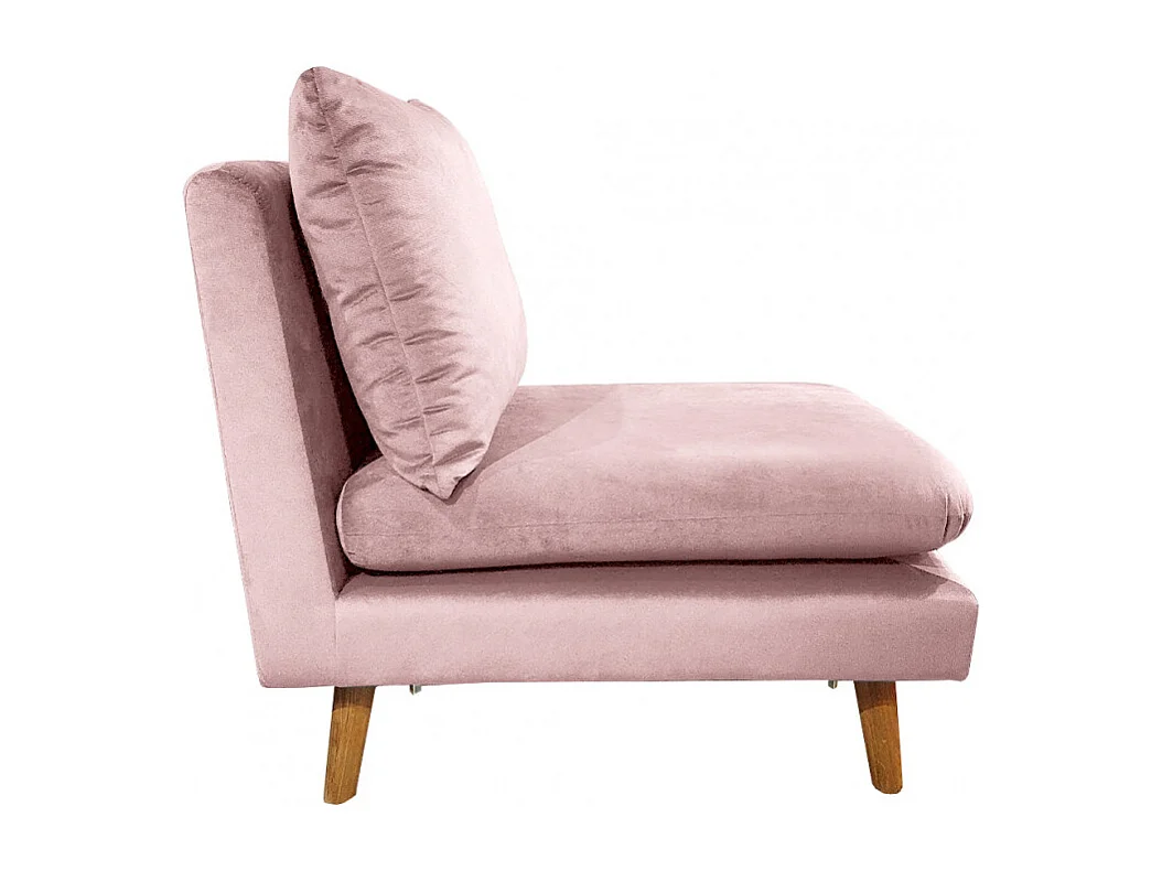 Chauffeuse pour canapé modulable en velours rose - LASSIE