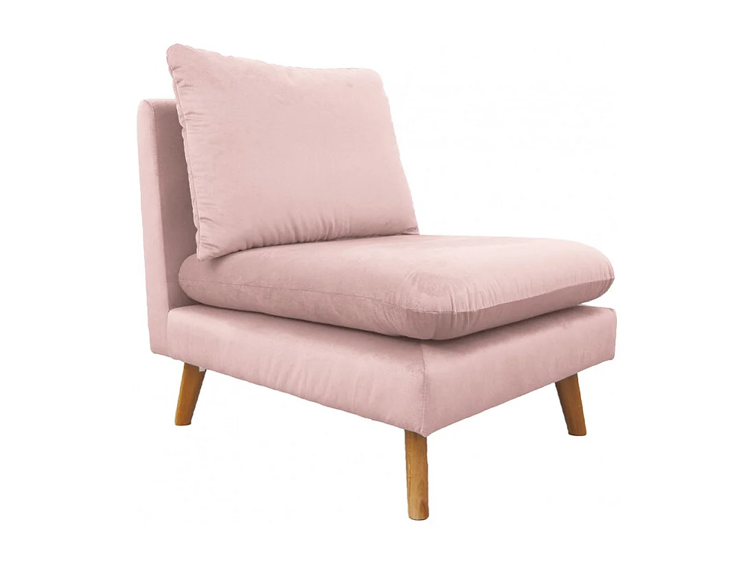 Chauffeuse pour canapé modulable en velours rose - LASSIE