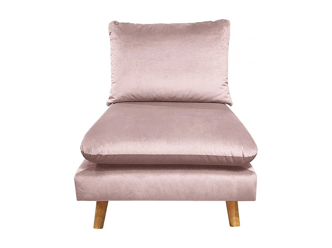 Chauffeuse pour canapé modulable en velours rose - LASSIE