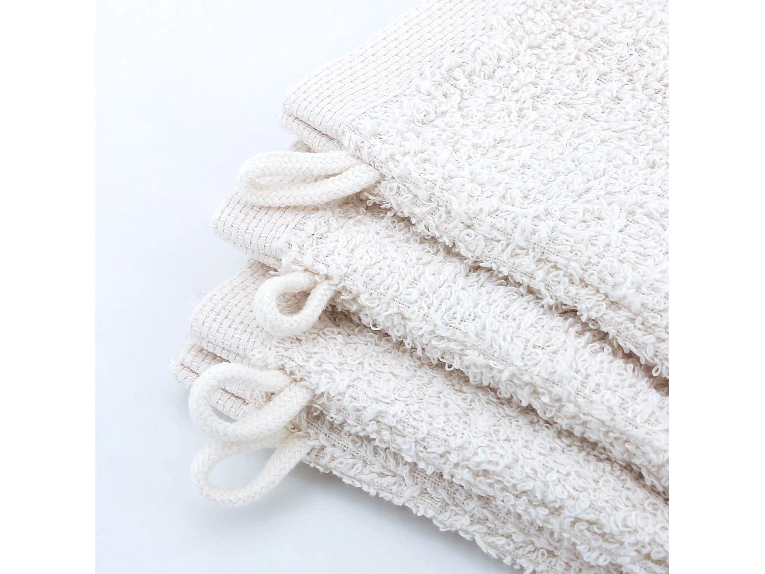 Lot de 12 gants de toilette 16x21 cm ALPHA blanc