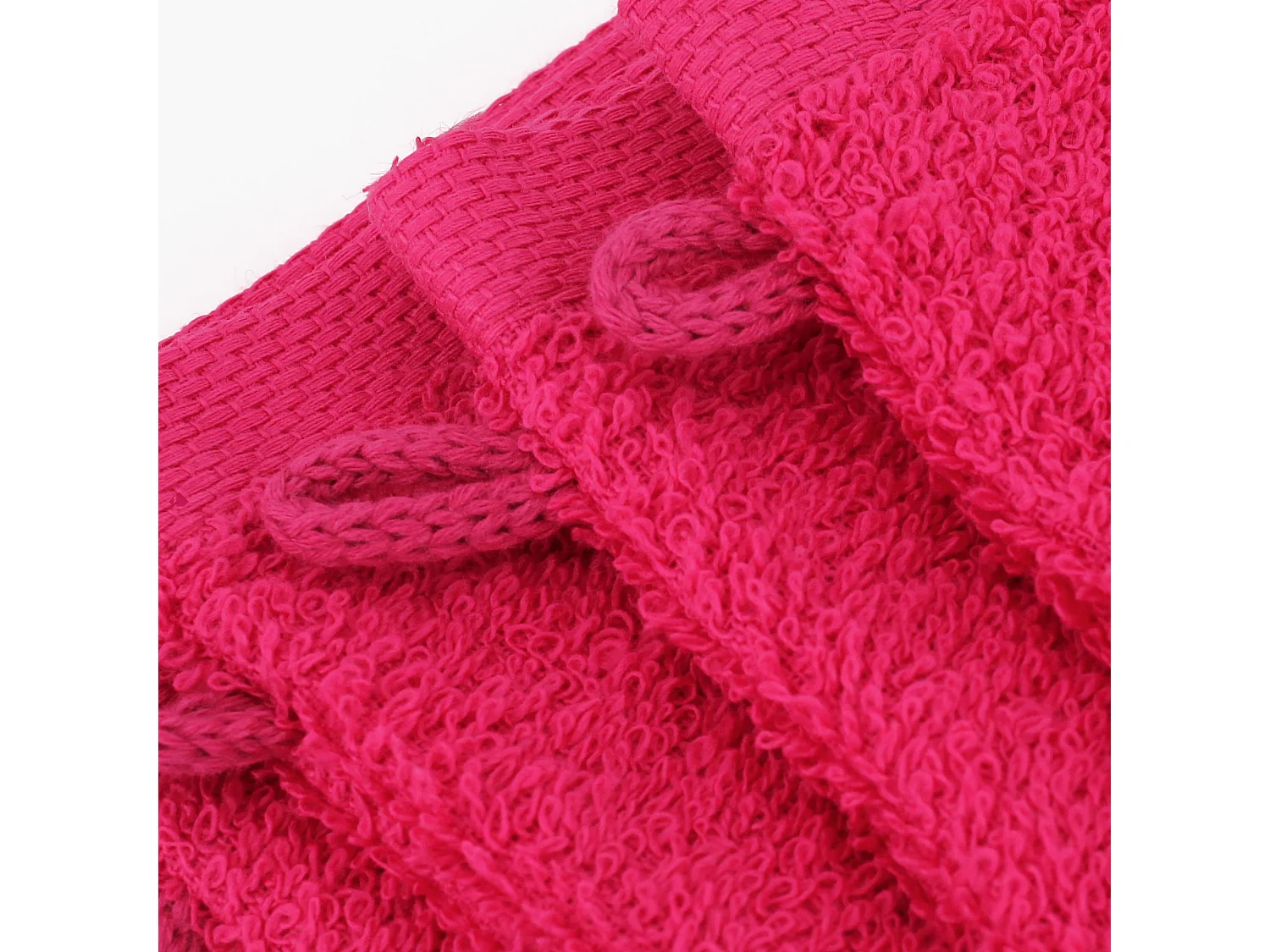 Lot de 12 gants de toilette 16x21 cm ALPHA rose Fuschia