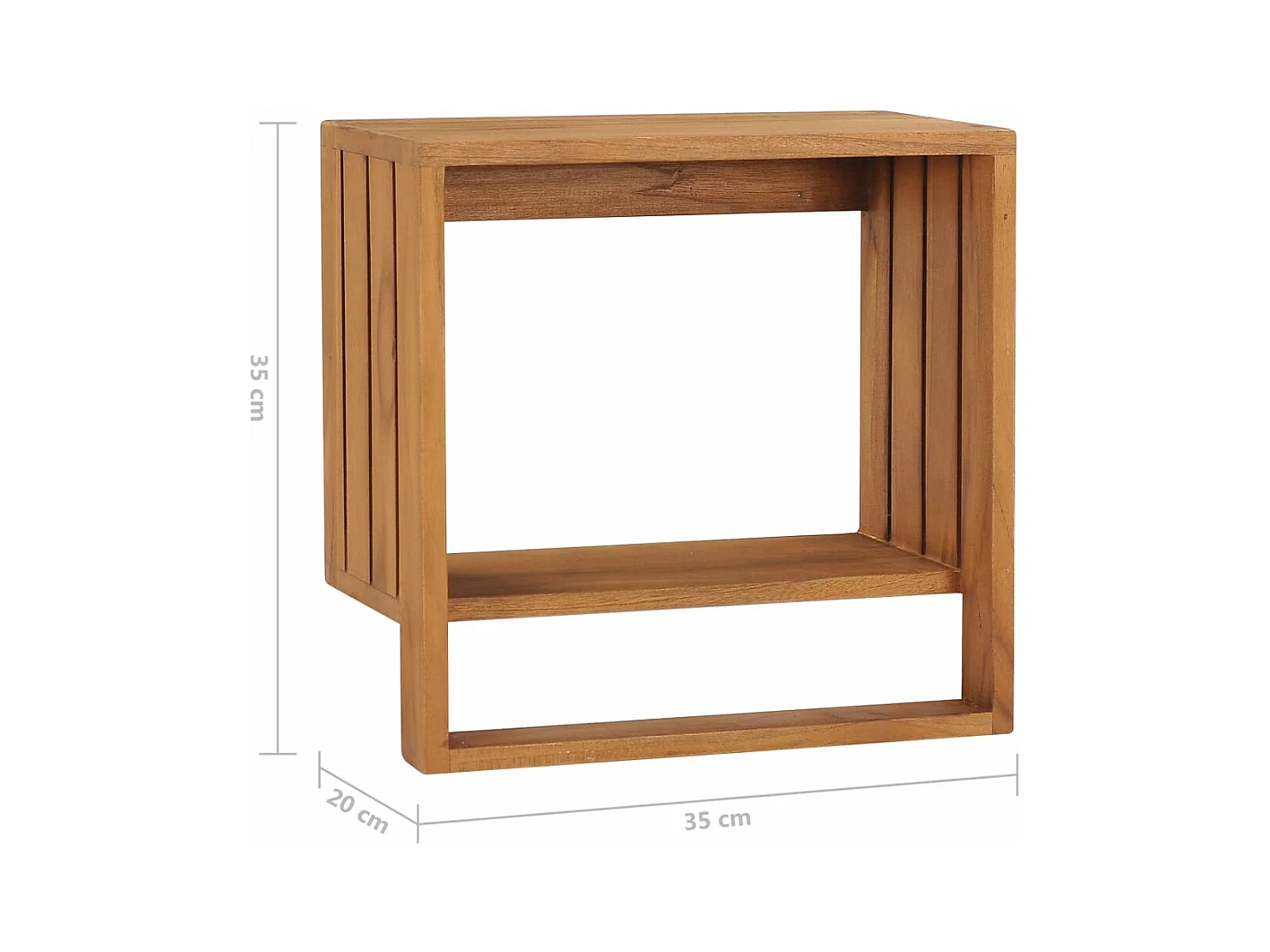 Porte-serviette mural 35 x bois marron 35 x 20 x 35 cm 02_0001644