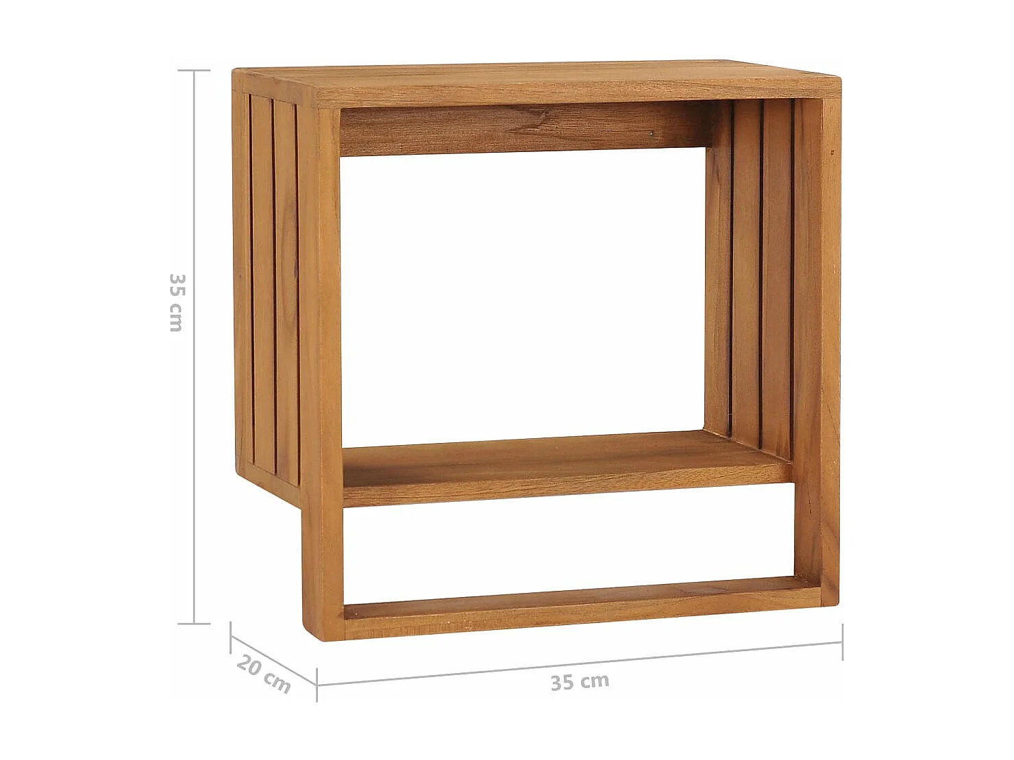 Porte-serviette mural 35 x bois marron 35 x 20 x 35 cm 02_0001644