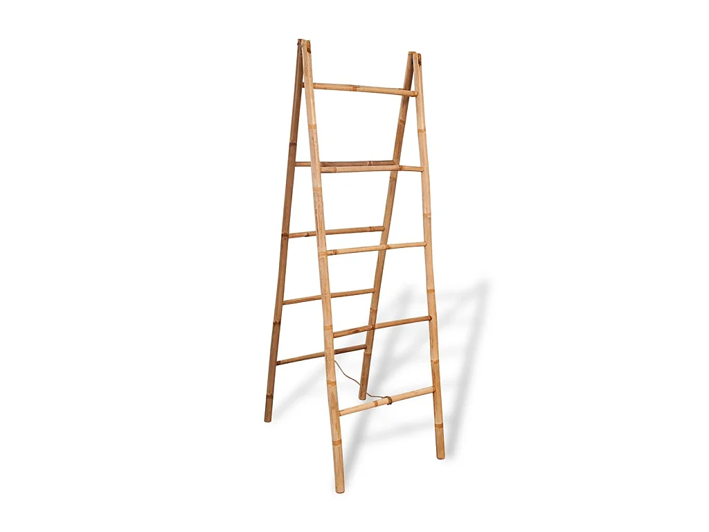 Porte-serviette double avec 5 bambou marron 50 x 60 x 157 cm 02_0001642