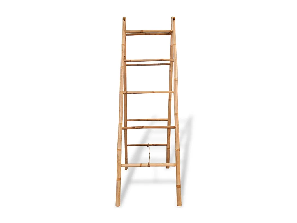 Porte-serviette double avec 5 bambou marron 50 x 60 x 157 cm 02_0001642