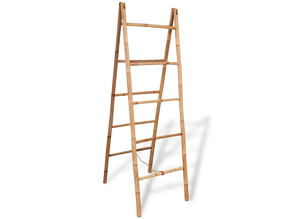 Porte-serviette double avec 5 bambou marron 50 x 60 x 157 cm 02_0001642