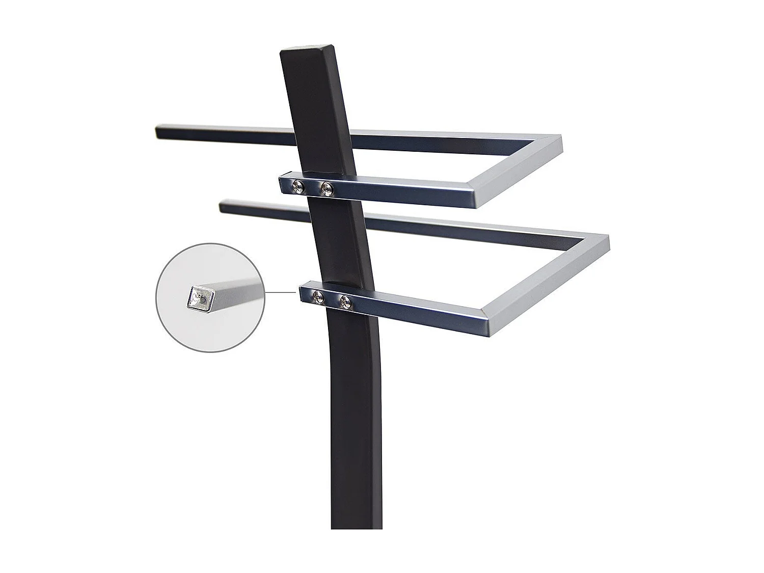 Rack de secador de toalhas autônomo para banheiro universal em aço 85 cm 3213011