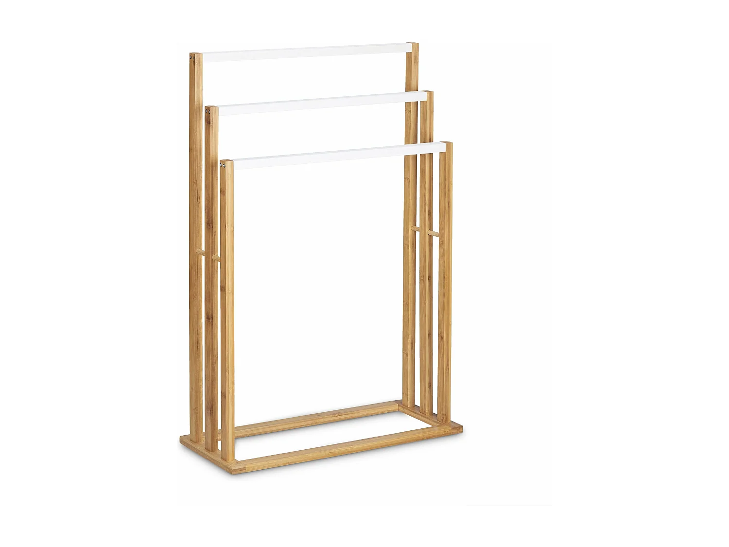 Toallero de bambú porta ropa accesorios de baño 82 cm 3213023