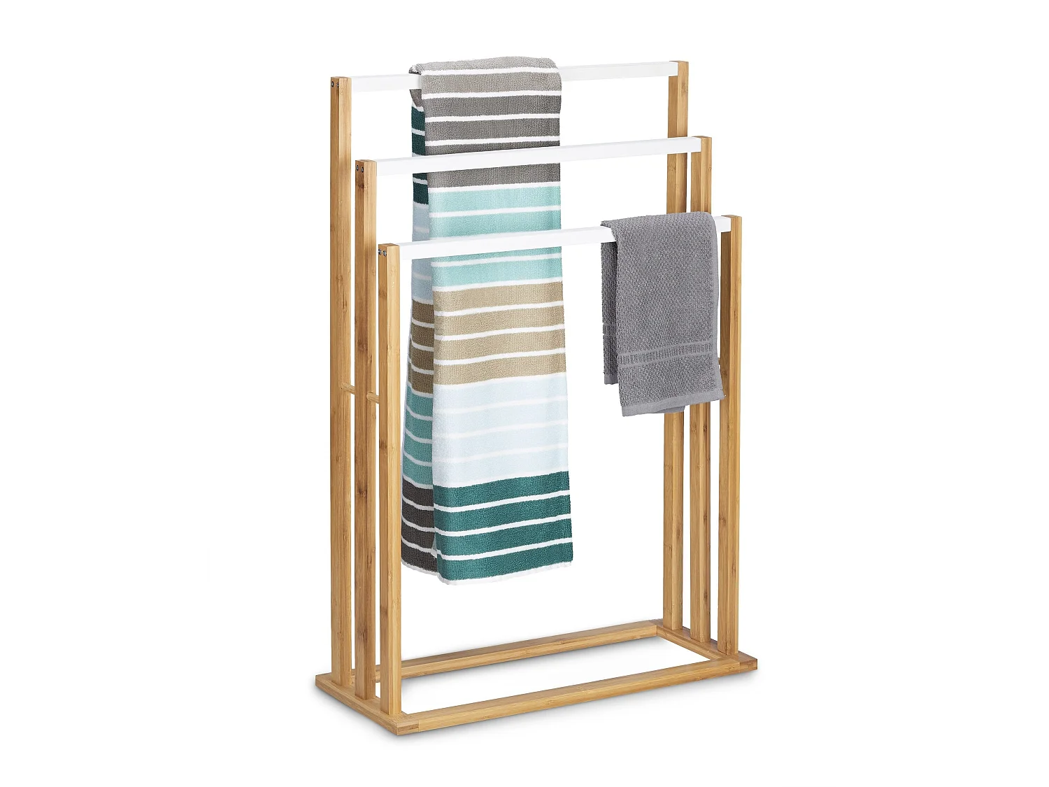 Suporte de toalhas de bambu cabideiro acessórios de banheiro 82 cm 3213023