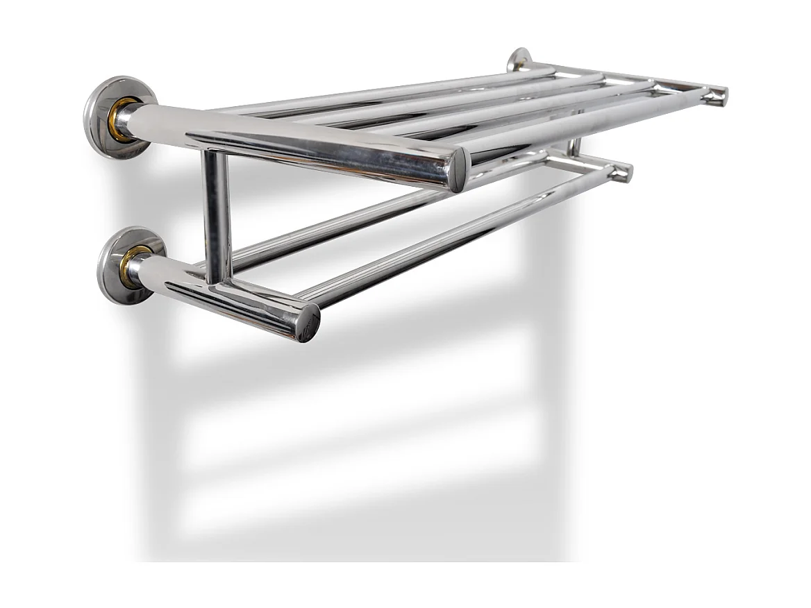 Toallero de baño universal doble acero 60 cm 3202011/3