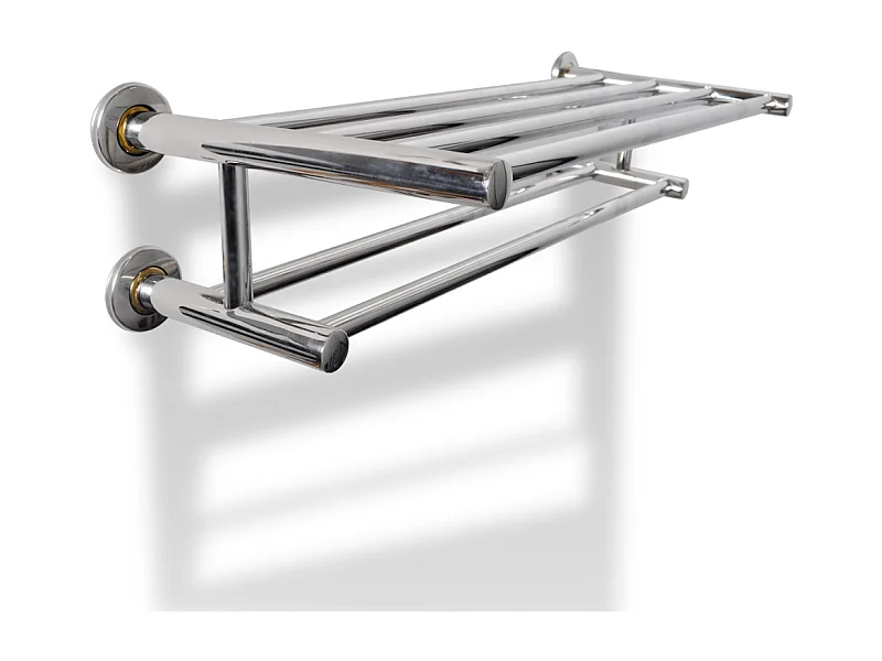 Toalheiro universal duplo em aço para banheiro 60 cm 3202011/3