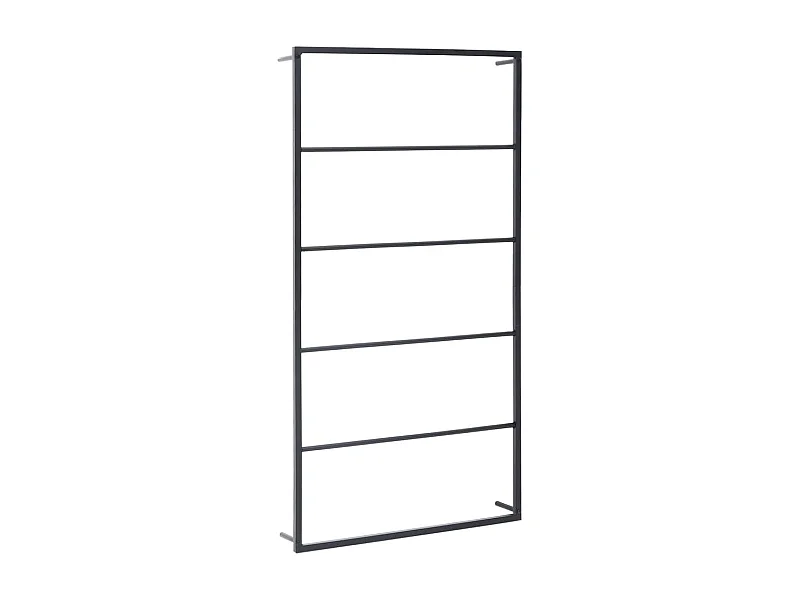 Porta asciugamani da bagno 116 cm acciaio nero 02_0001650