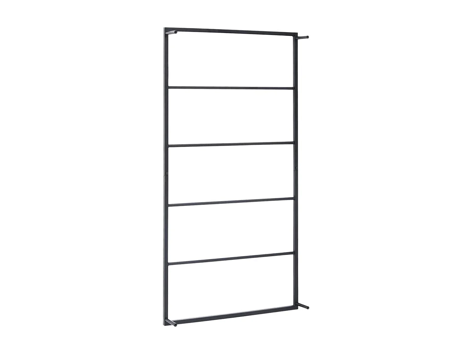 Porta asciugamani da bagno 116 cm acciaio nero 02_0001650