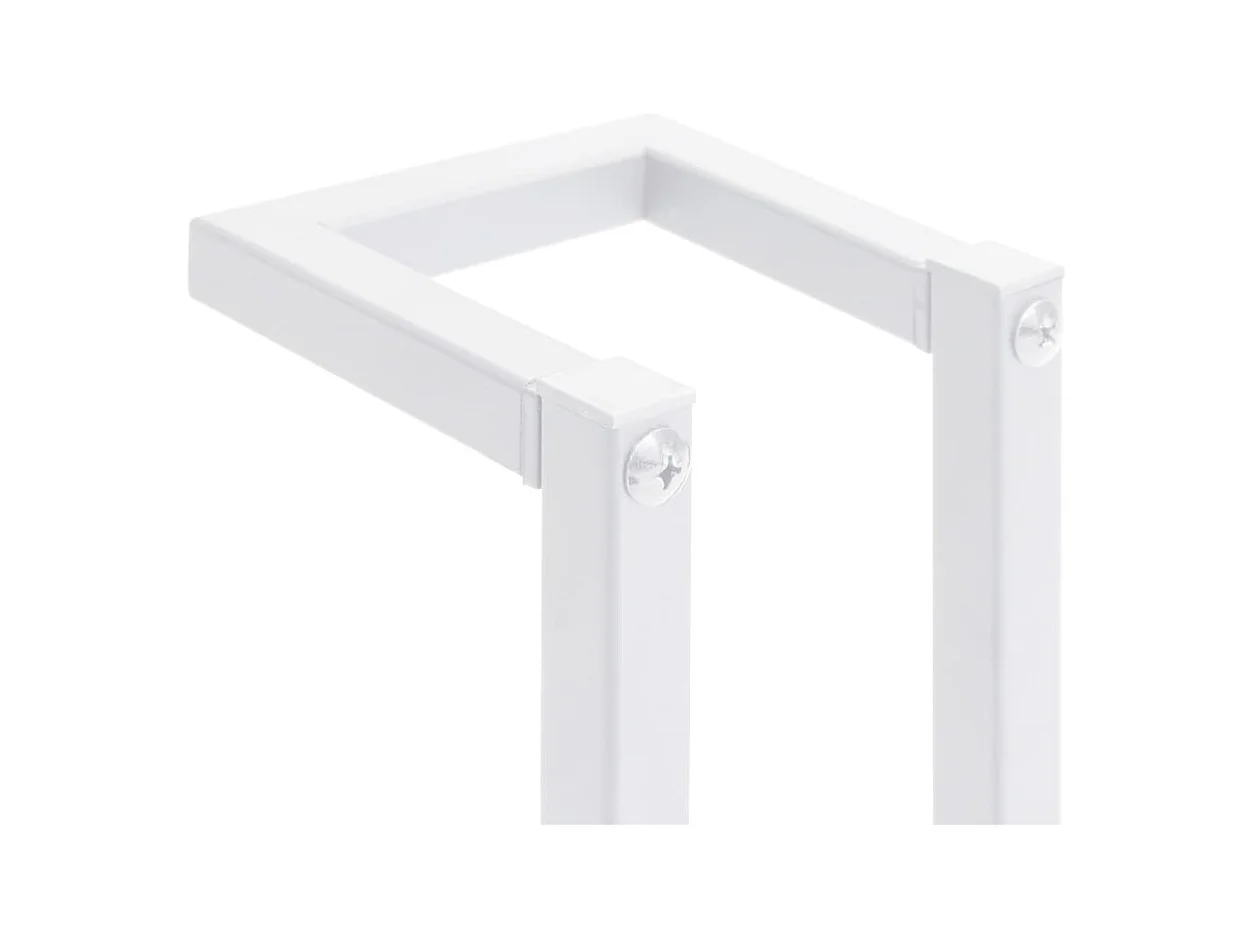 Porte-serviette salle de bain blanche 12.5 x 12.5 x 60 cm 02_0001636