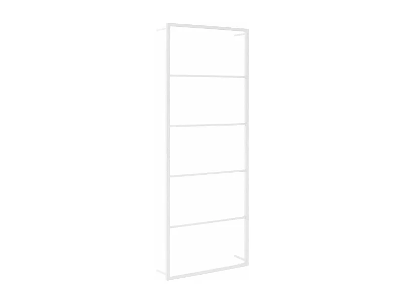Toalheiro de parede, rack de armazenamento para banheiro, cabide de toalha, interior de casa, 115 cm, aço branco 02_0001640