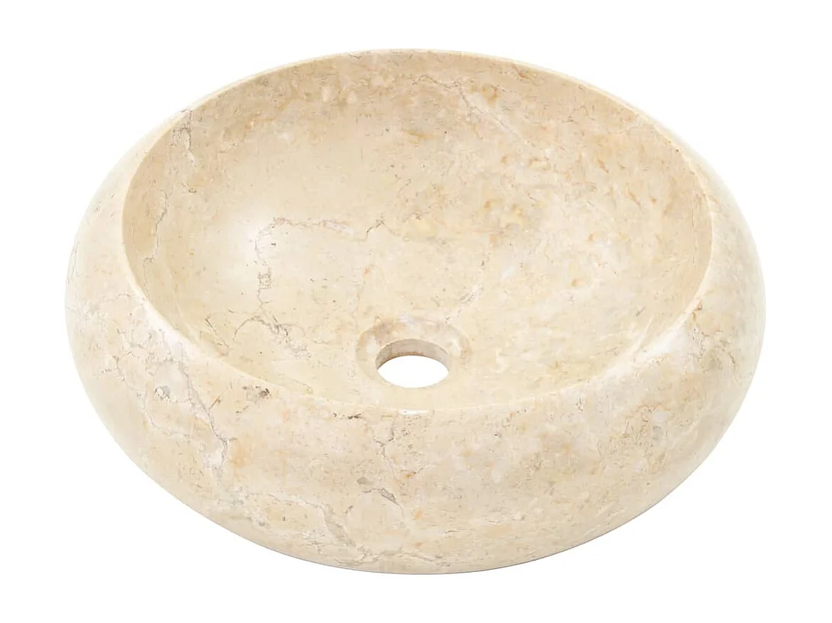 Lavabo vasque évier diamètre crème 40 x 40 x 12 cm 02_0002551