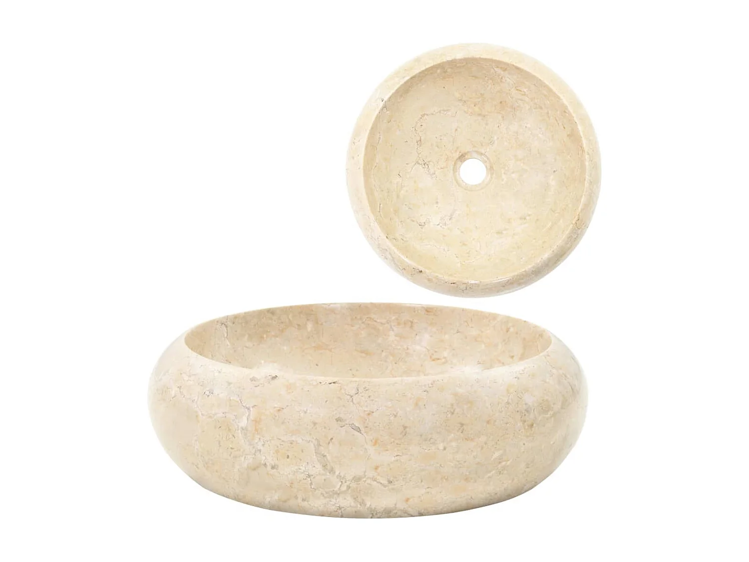 Lavabo vasque évier diamètre crème 40 x 40 x 12 cm 02_0002551