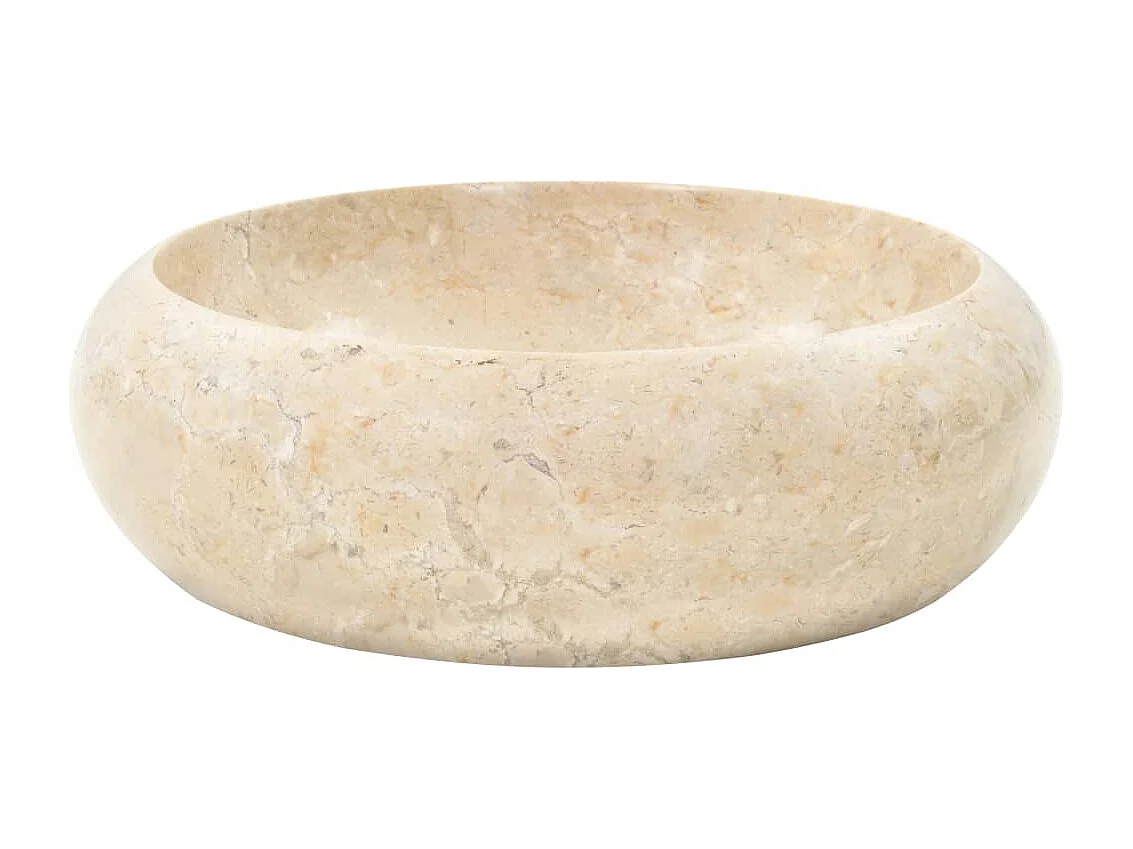 Lavabo vasque évier diamètre crème 40 x 40 x 12 cm 02_0002551