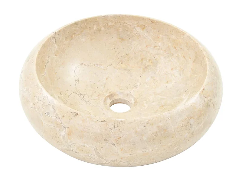 Lavabo vasque évier diamètre crème 40 x 40 x 12 cm 02_0002551