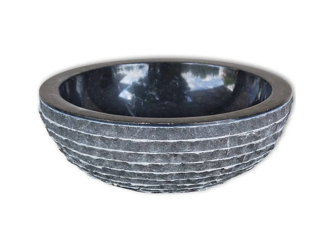 Lavabo marbre diamètre 40 noire 40 x 40 x 15 cm 02_0002836