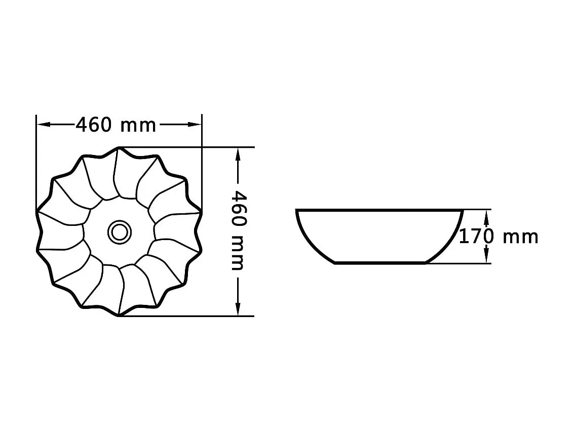 Lavabo 46 x 17 noire 46 x 46 x 17 cm 02_0002631