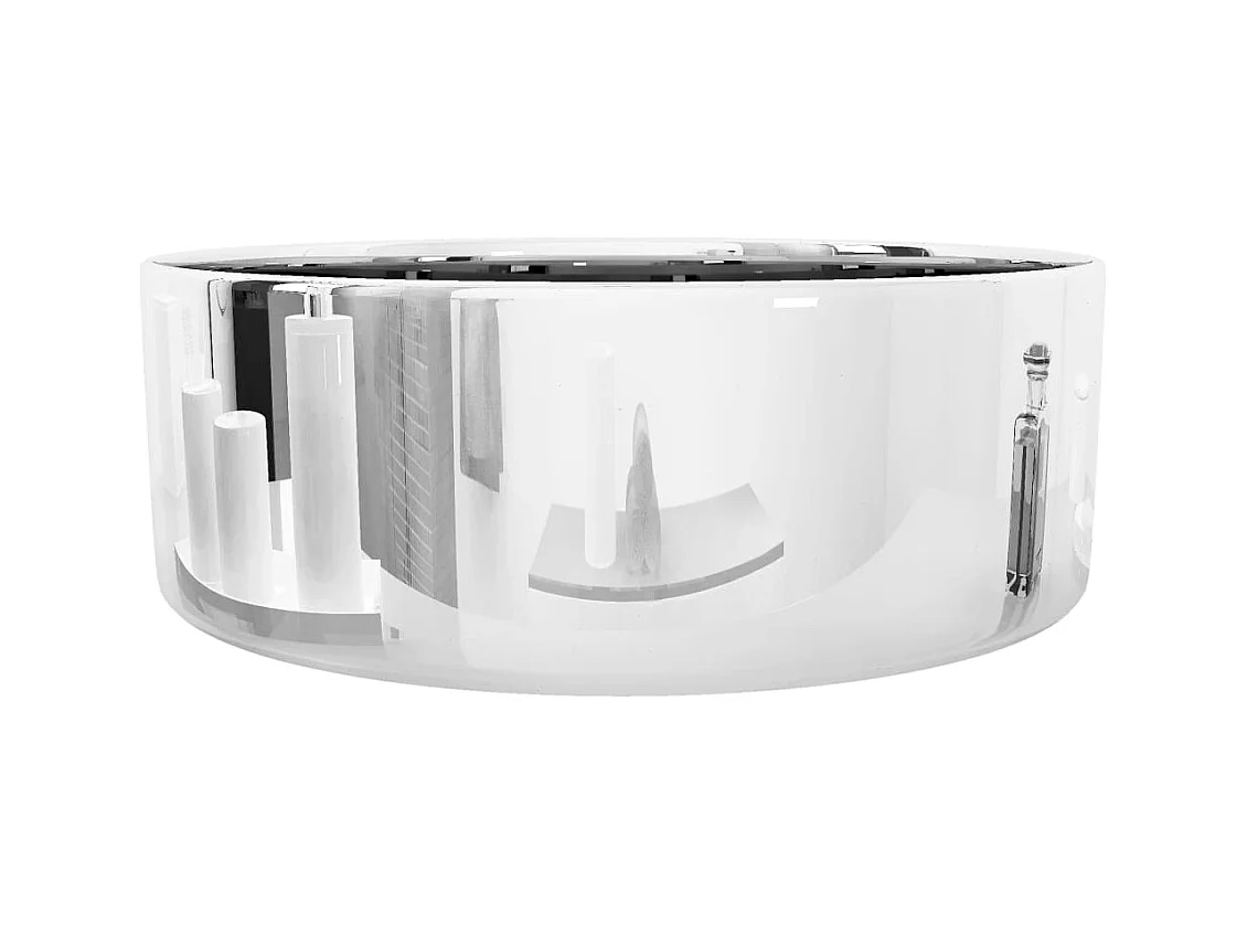 Lavabo vasque diamètre 40 argenté 40 x 40 x 15 cm 02_0002604