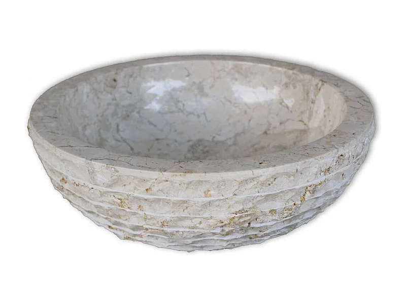 Fregadero de mármol diámetro 40 cm crema 02_0002837