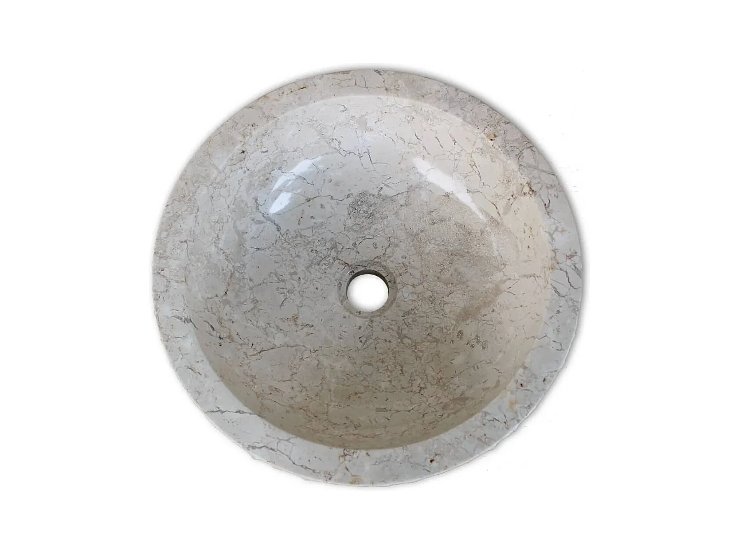 Fregadero de mármol diámetro 40 cm crema 02_0002837