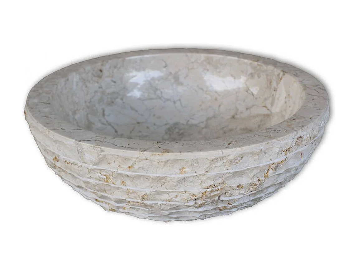 Fregadero de mármol diámetro 40 cm crema 02_0002837