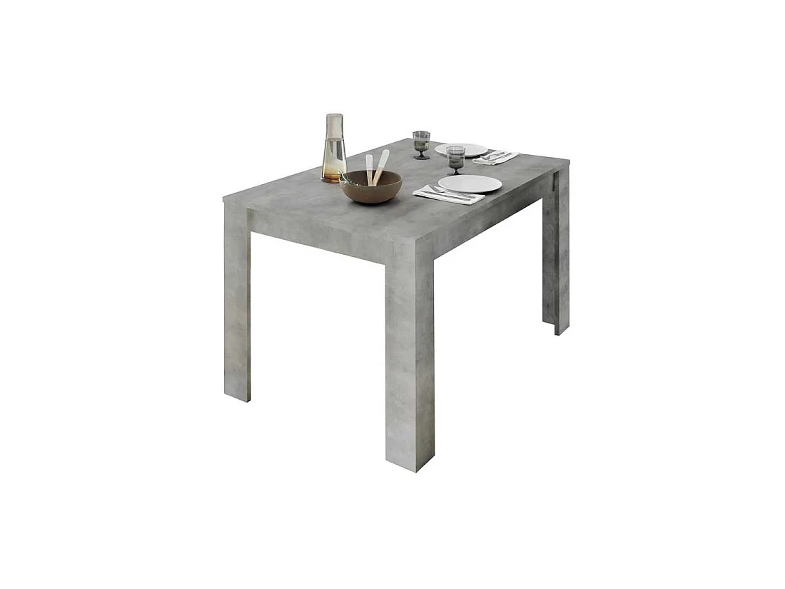 Table de repas à allonge Béton ciré clair - ISCHIA