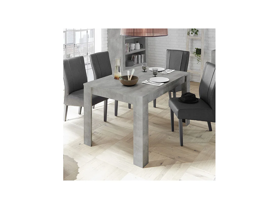 Table de repas à allonge Béton ciré clair - ISCHIA