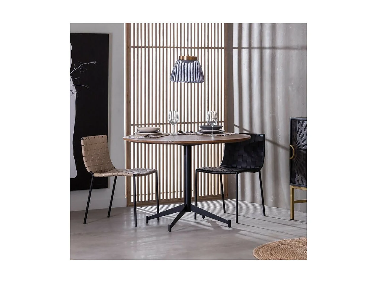 Table de repas ronde Bois/Métal - JIF