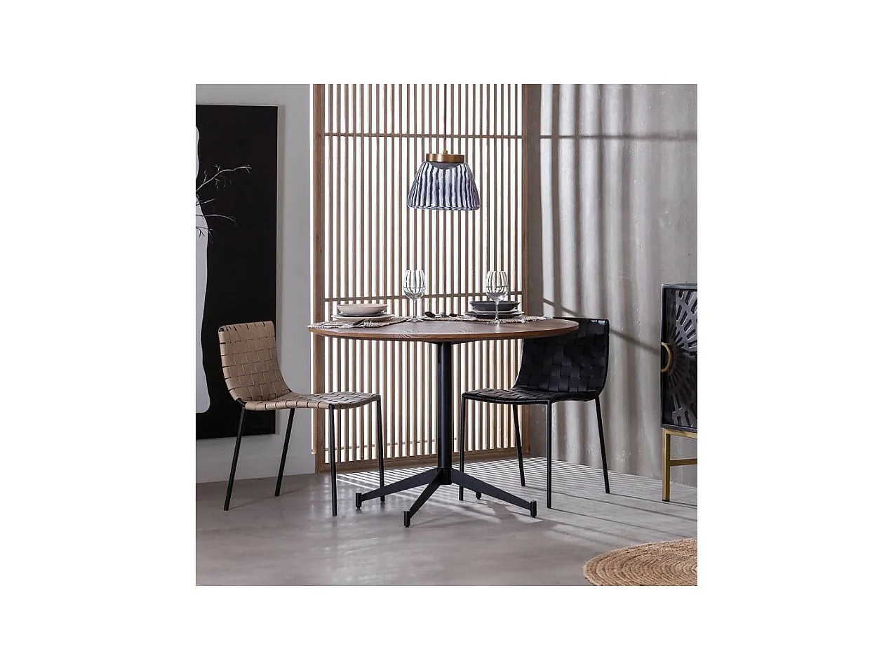 Table de repas ronde Bois/Métal - JIF