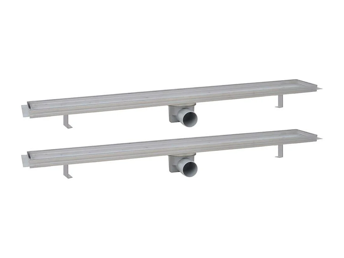 Caniveau drain de douche argenté 93 x 14 x 14 cm 02_0003021