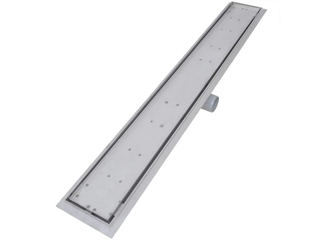 Caniveau drain de douche argenté 93 x 14 x 14 cm 02_0003021