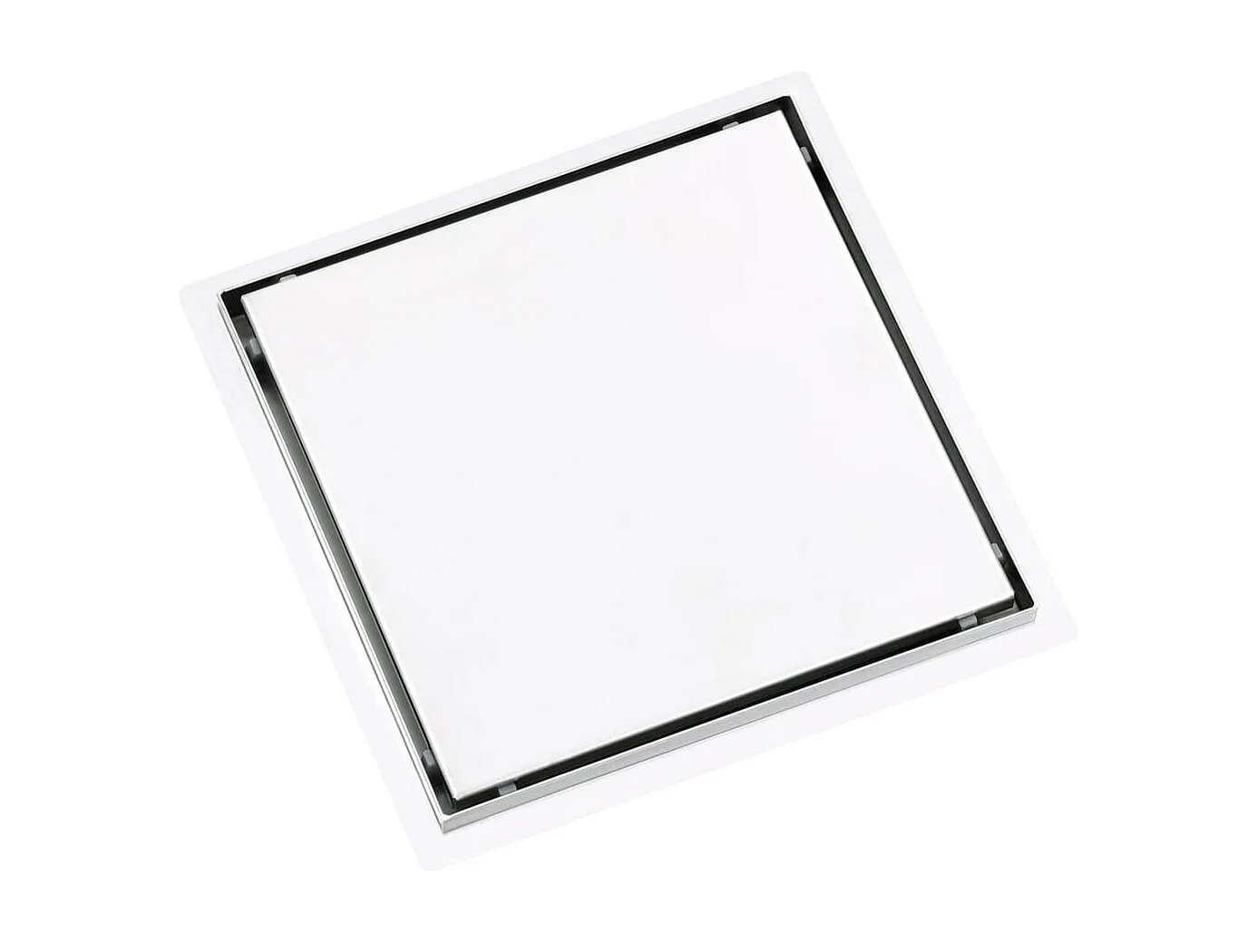 Drain de douche avec argenté 25 x 25 x 6.5 cm 02_0003008