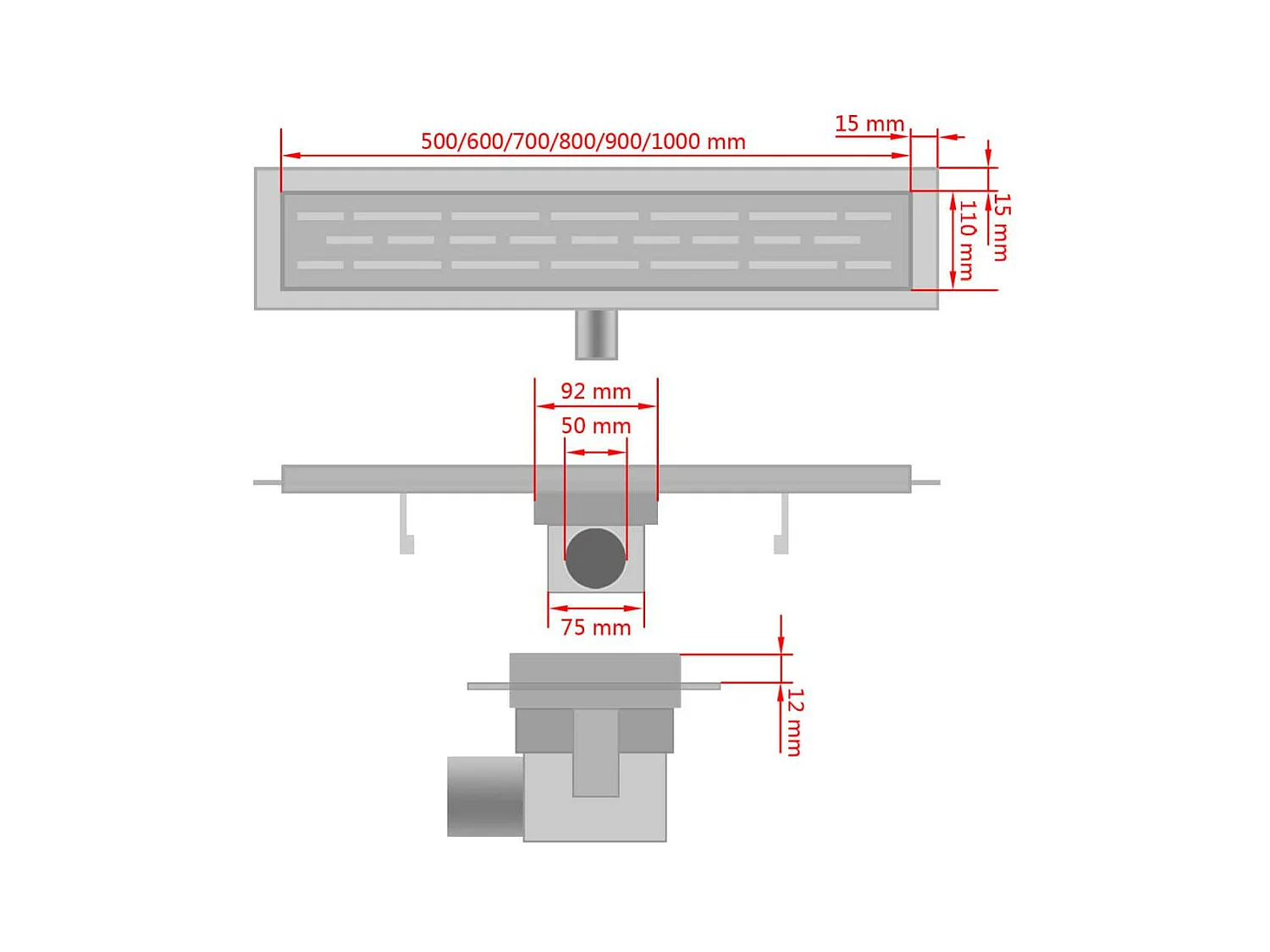 Canal de desagüe de ducha lineal 63 cm acero inoxidable 02_0003050